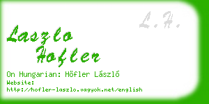 laszlo hofler business card